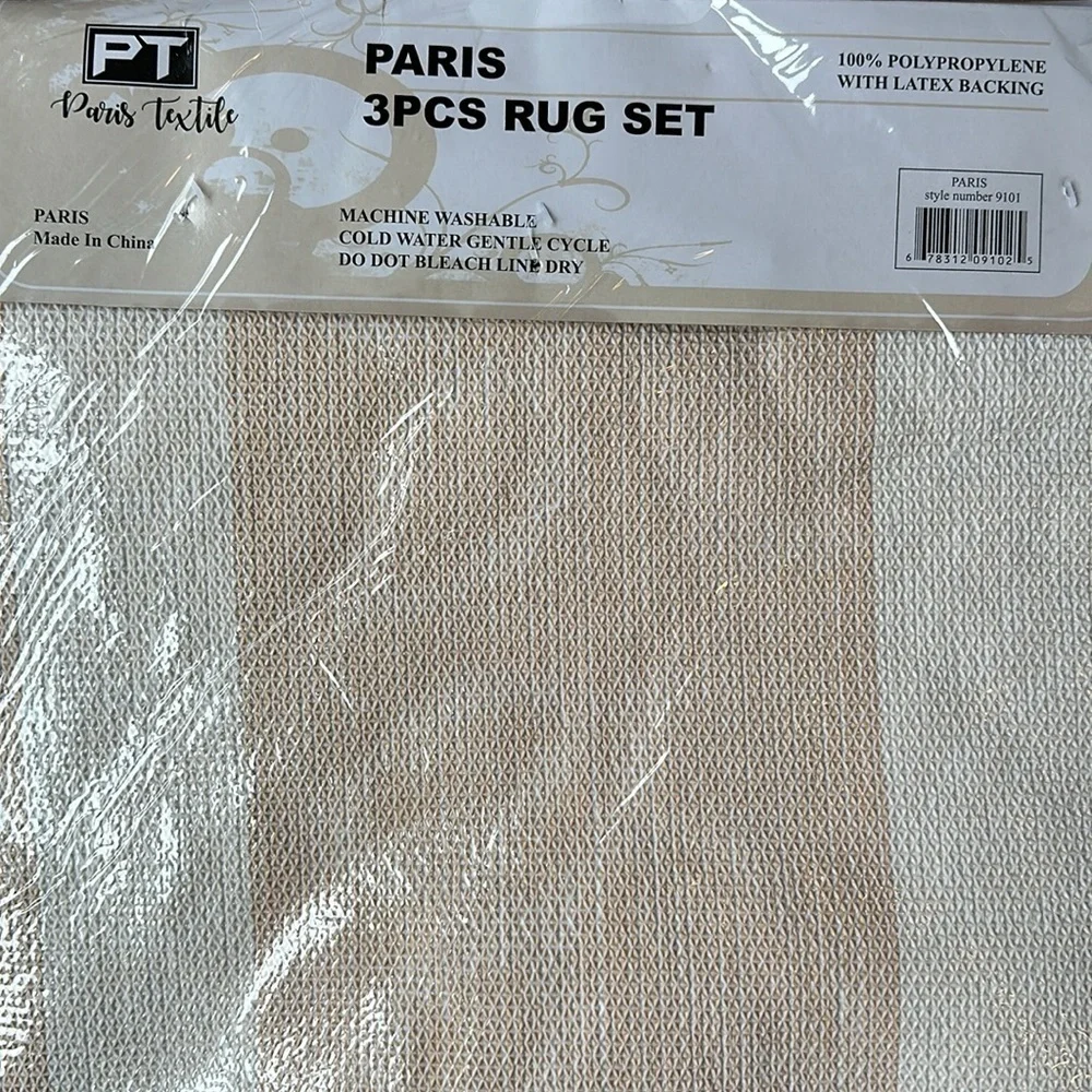 Purple 3pc Bathmat Set Non-Slip Absorbent mat and contour rugs, Toilet Lid Cover